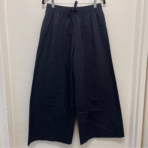 Zara Pants - ZARA Women’s Cotton Wide Leg Pant Sz S Drawstring, Raw Hem